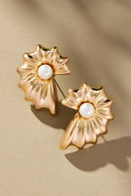 @heynasreen Pearl Shell Post Earrings | Anthropologie (US)