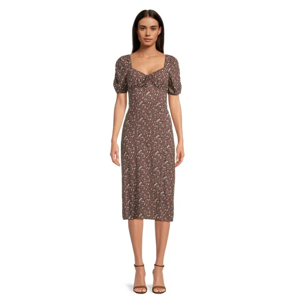 No Boundaries Juniors Woven Midi Dress | Walmart (US)
