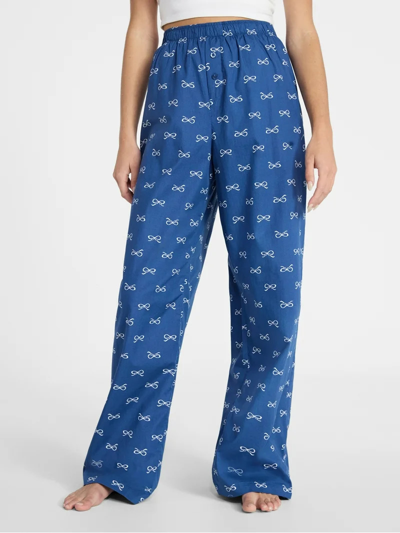 No Boundaries Sleepwear Cotton Boxer Pants, 31'' Inseam, Women's XS-XXL | Walmart (US)