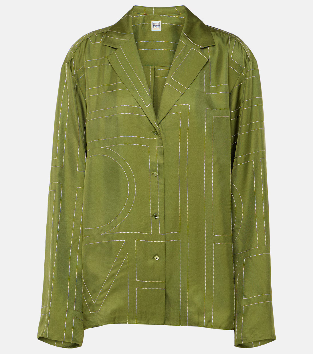 Monogram silk twill pajama shirt | Mytheresa (UK)
