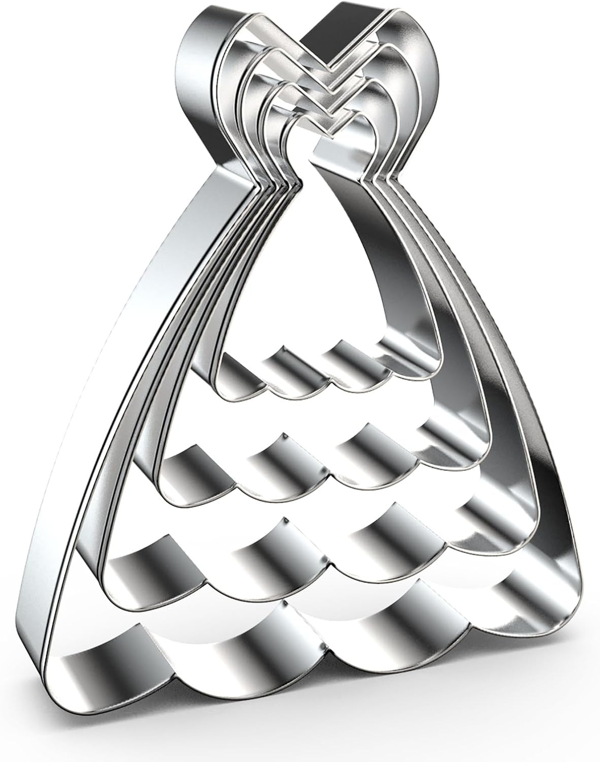 Dress Cookie Cutter Set - 5", 4", 3", 2" - 4 Piece - Stainless Steel | Amazon (US)