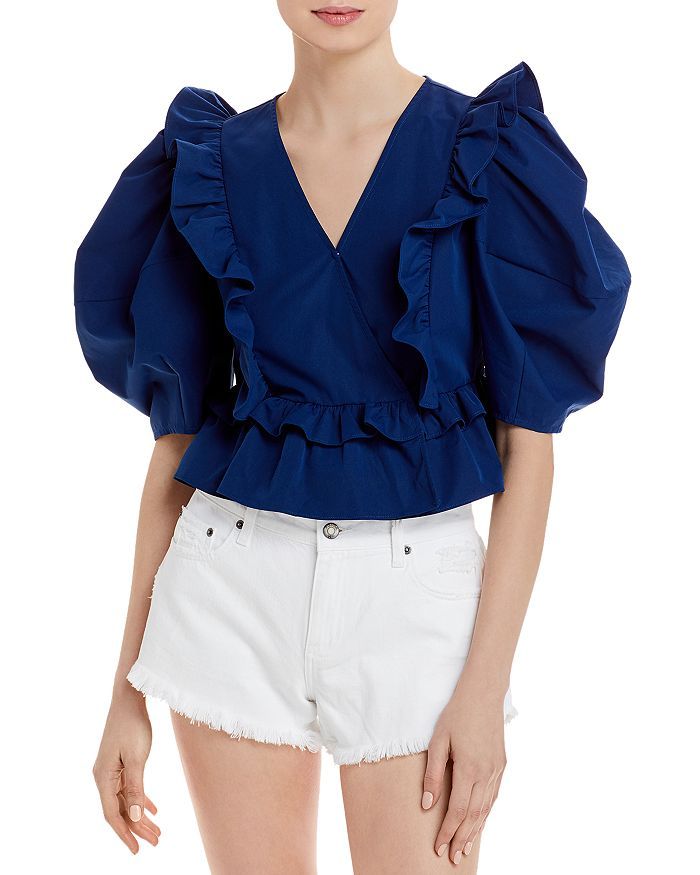 Hummingbird Ruffled Wrap Top - 100% Exclusive | Bloomingdale's (US)