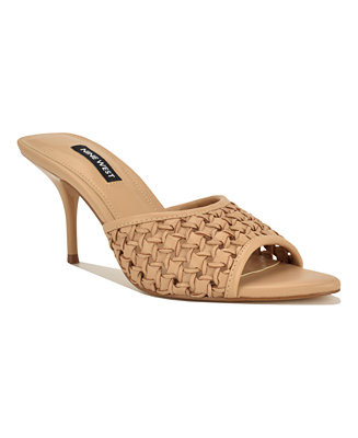 Nine West Women's Kirela Woven Slip-On Stiletto Dress Sandals - Macy's | Macy's