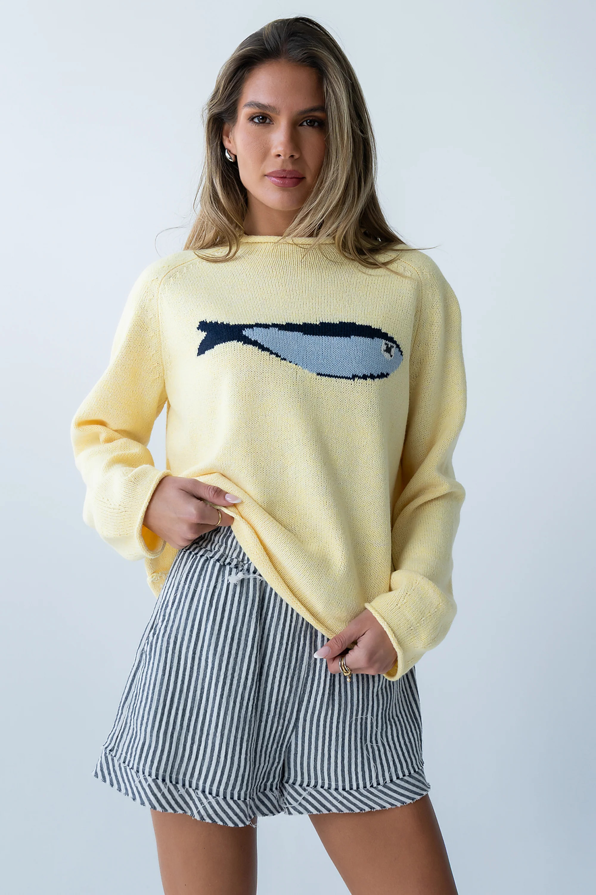Brady Knit Sweater in Butter Yellow | Böhme US