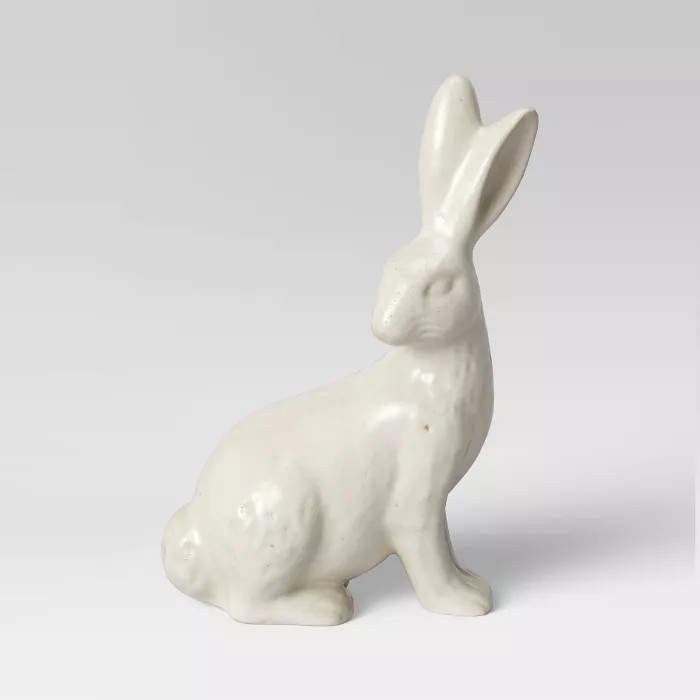 Ceramic Bunny Figurine with Glossy Sand Glaze Beige - Threshold™ | Target