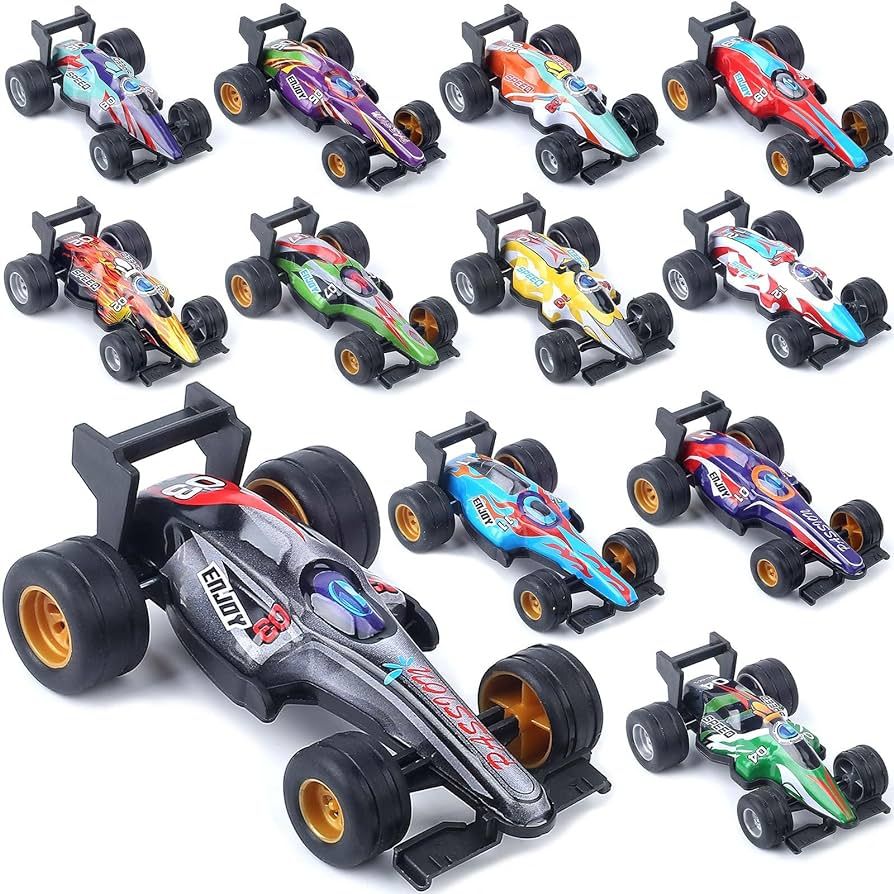 F1 Formula Pull Back Cars Toy Model Set 12Pack 1:43 Matchbox Small Race Cars Wind up Car for Todd... | Amazon (US)