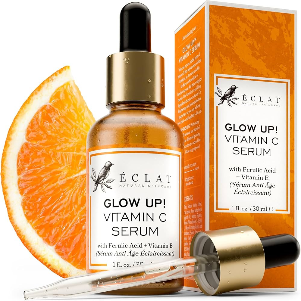 Vitamin C Face Serum - Hyaluronic Acid, Ferulic Acid, & Vit E - Anti Aging Facial Brightening Ser... | Amazon (US)
