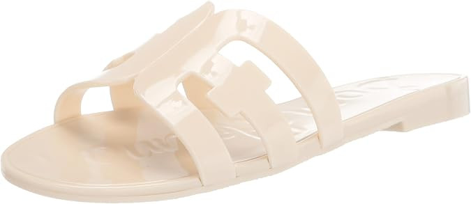 Amazon.com | Sam Edelman Bay Jelly Sandal Modern Ivory 7 Medium | Flats | Amazon (US)