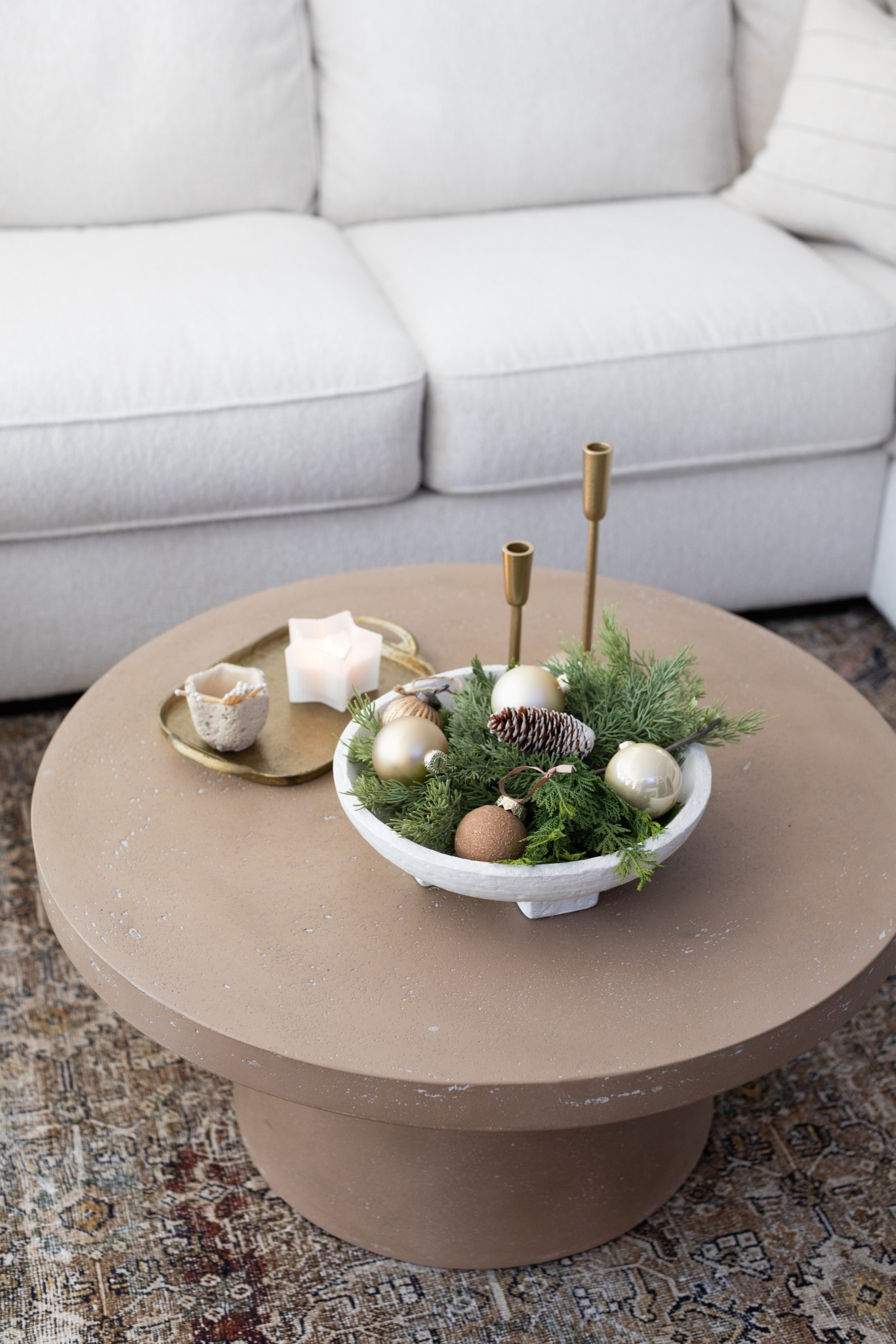 Earthy coffee table centerpiece for Christmas!

#LTKSeasonal #LTKHome #LTKHoliday