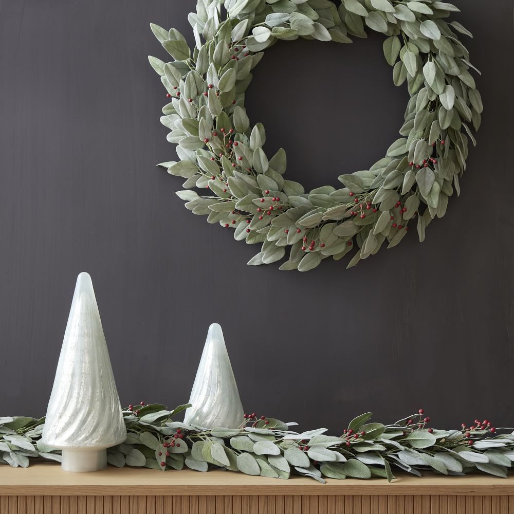 Faux Eucalyptus w/ Berries Garland &amp; Wreath | West Elm (US)