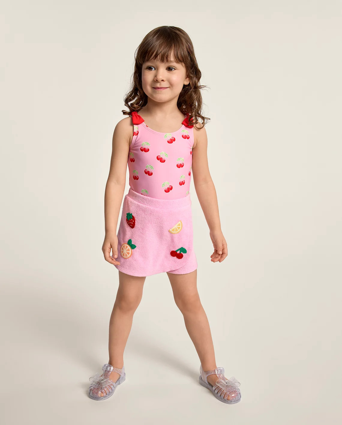 Girls Crochet Fruit Terry Faux Wrap Skort - Swim Shop - PINK | Gymboree | Gymboree