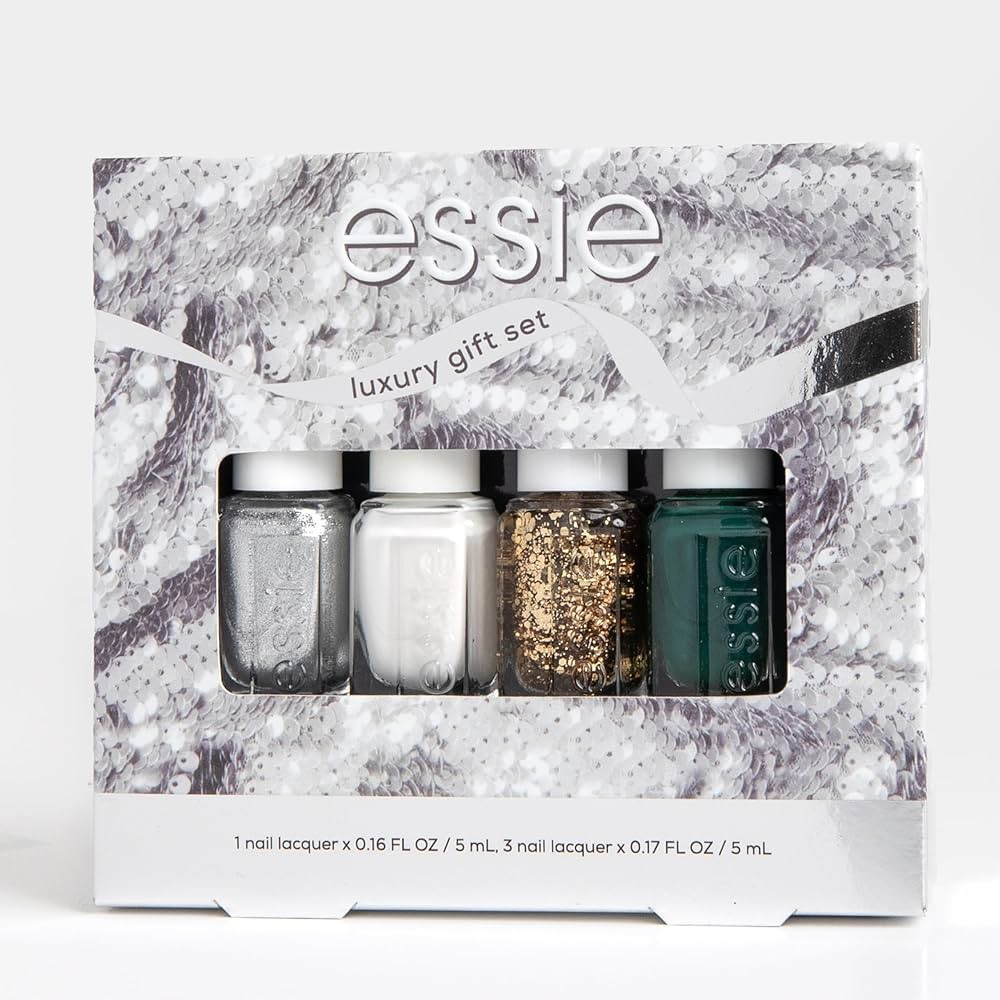 essie Nail Polish, 8-Free Vegan, 4 Piece Holiday Nail Polish Set, 1 Kit | Amazon (US)