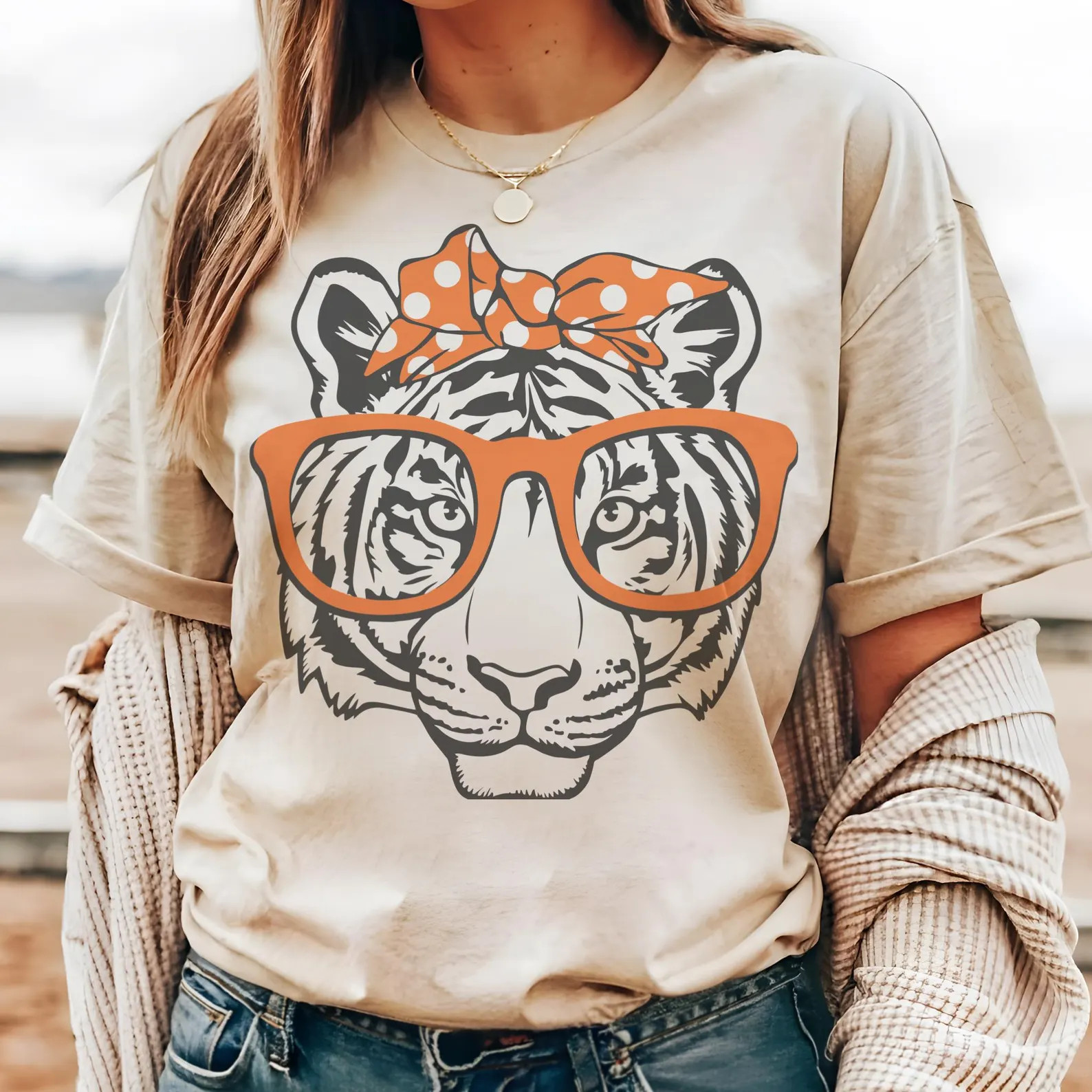 Tigers Game Day T-shirt: Orange Bow, Glasses, Mascot Tee - Etsy | Etsy (Global)