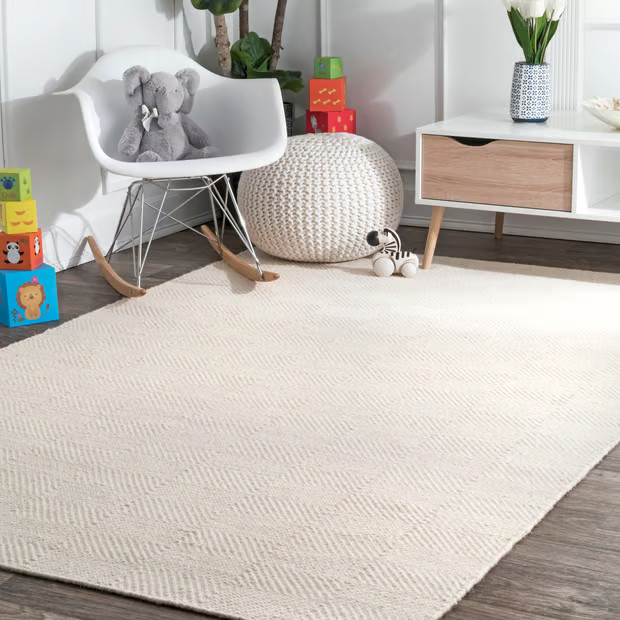 Cream Paddle Area Rug | Rugs USA