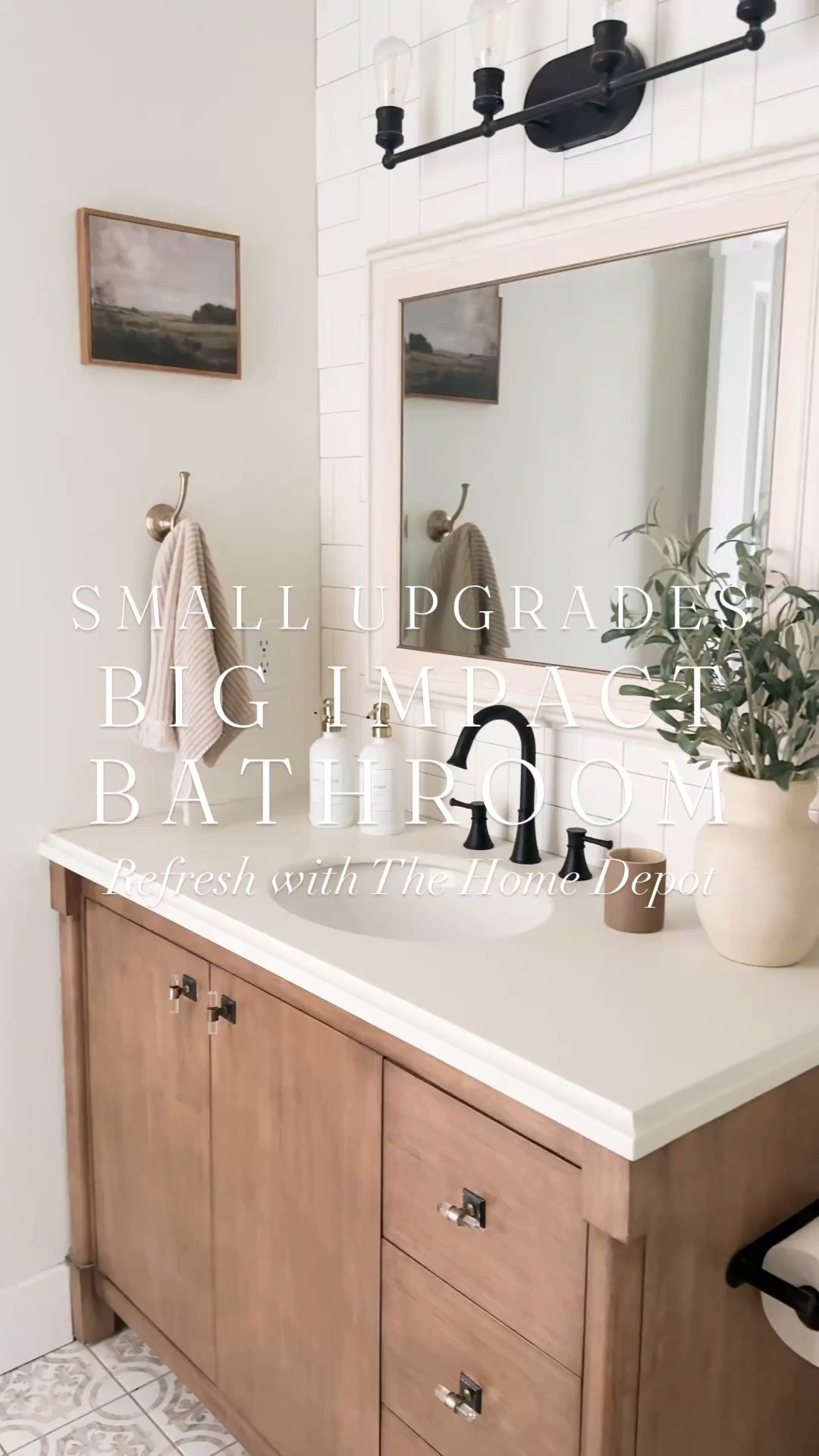 Small upgrades make a huge different in a bathroom! Love these Home Depot finds. Winter bath event going on now! 

Bathroom decor, bathroom accessories, hand towel , bath towel, bathroom storage, bathroom faucet , wall mirror, arched mirror

#LTKSaleAlert #LTKHome