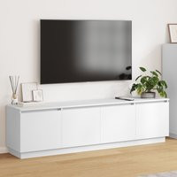 TV cabinet with LED White 180x38x49 cm Engineered Wood | Debenhams UK