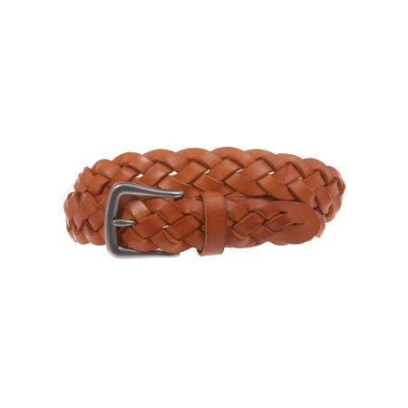 Women's 1 1/8" Braided Woven Skinny Narrow Leather Belt | Walmart (US)