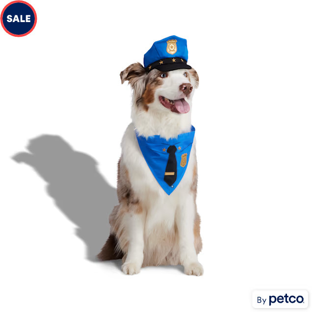 Bootique Police Pet Costume Headpiece, Small/Medium | Petco