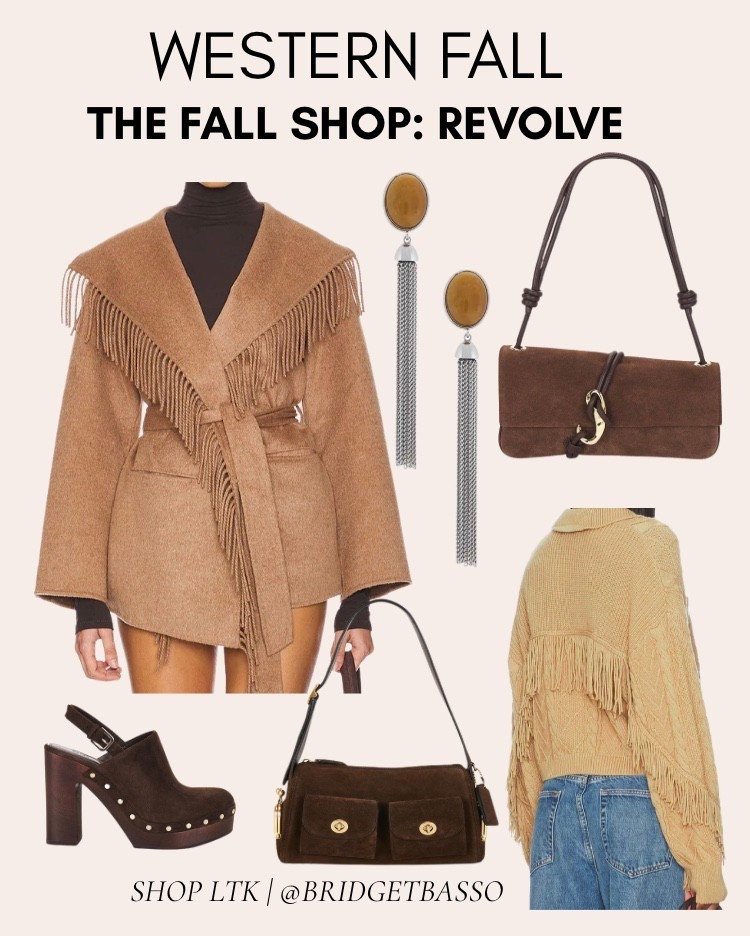 Western fall in rich neutral tones 🤎 Fringe jackets, cozy knits, suede bags and platform clogs.  REVOLVE pieces bringing the modern Western trend into everyday fall outfits.
#revolvefinds #westernfashion #fallstyle #suedeaccessories #ltkfinds

#LTKgrwm #LTKootd