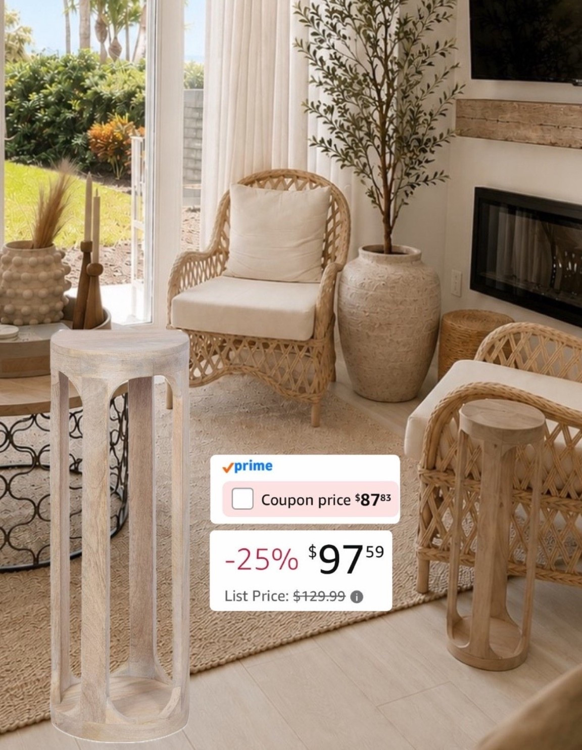 Beach home decor 🐚🤍 my side table is on great deal! 25% off plus a coupon.

Living room. Beach home. Prime day.

#LTKSaleAlert #LTKHome