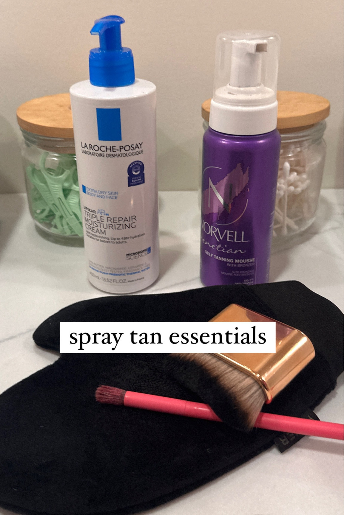 everything i use for my bi weekly self tan :)