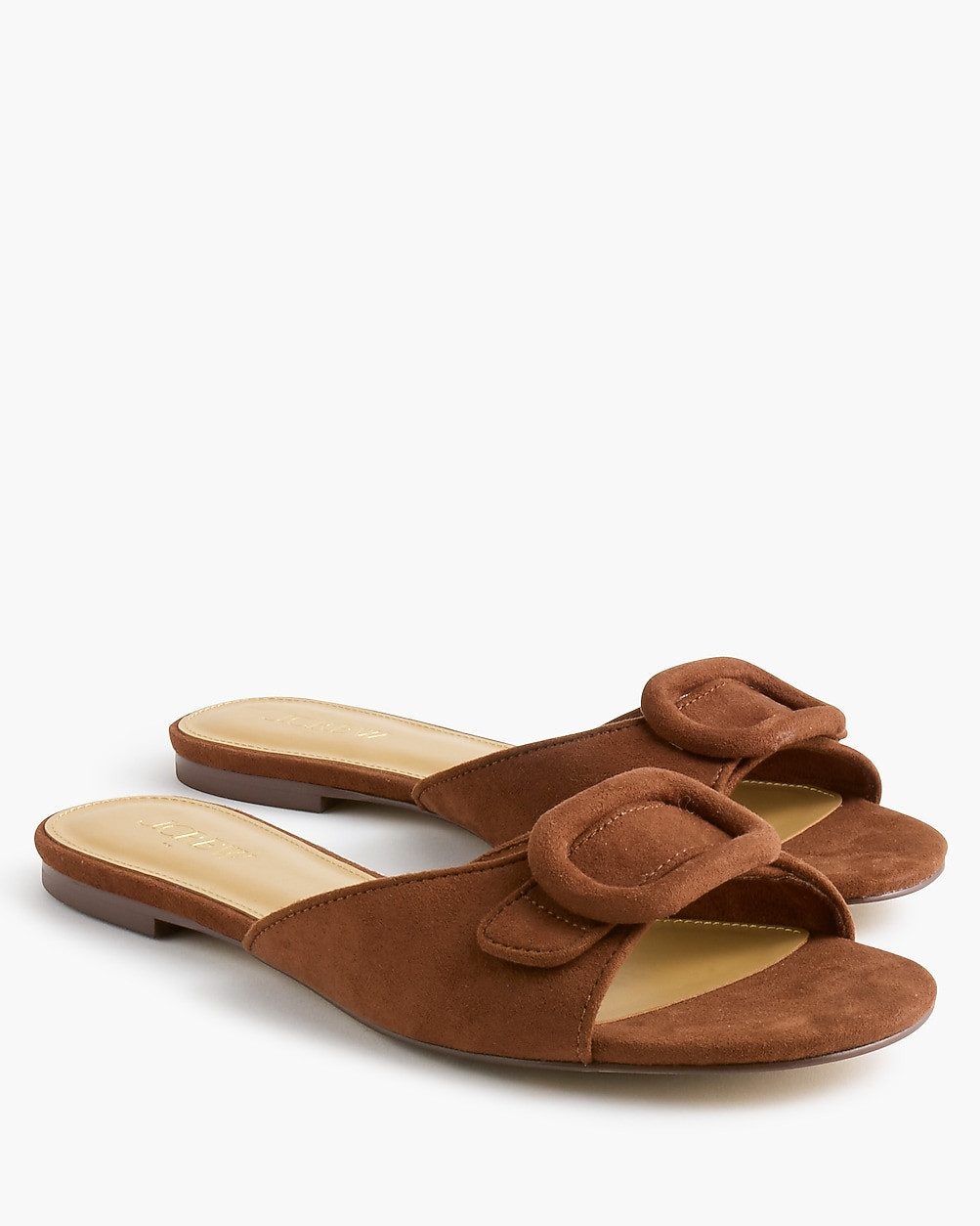 Faux-suede buckle slides | J.Crew Factory