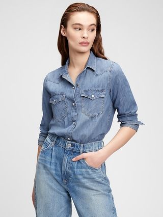 Denim Western Shirt with Washwell™ | Gap (US)