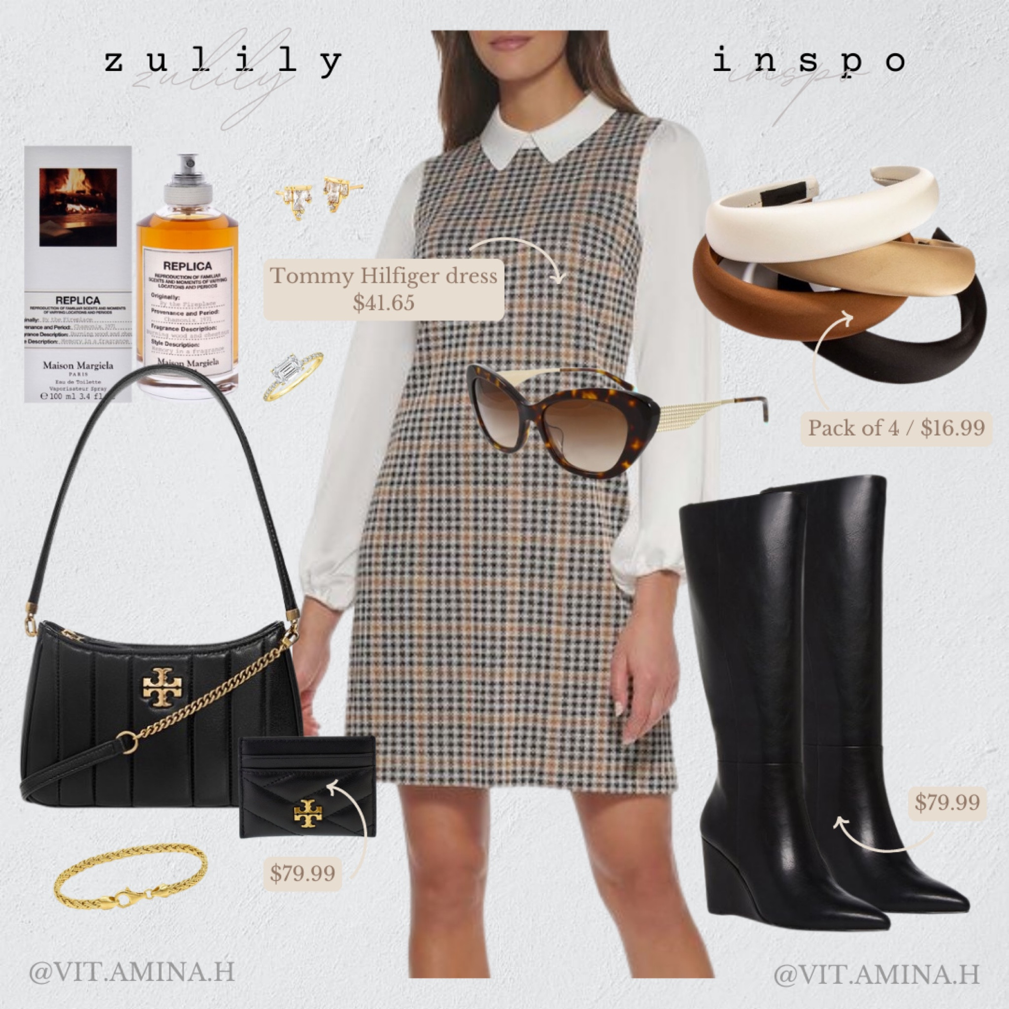 This outfit is the perfect transition into the fall season. I created this outfit inspo collage using only products from the Zulily.com website. Click below to shop the outfit. Follow me @vit.amina.h for more! 💕✨

Tommy Hilfiger dress, fall dress, boots, Madden Girl, headbands, Tory Burch, preppy style, perfume, earrings, sunglasses, Tiffany & Co sunnies, style outfit, fall inspiration.

#LTKFind #LTKstyletip #LTKSale