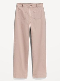 High-Waisted Crop Chino Wide-Leg Pants | Old Navy (US)