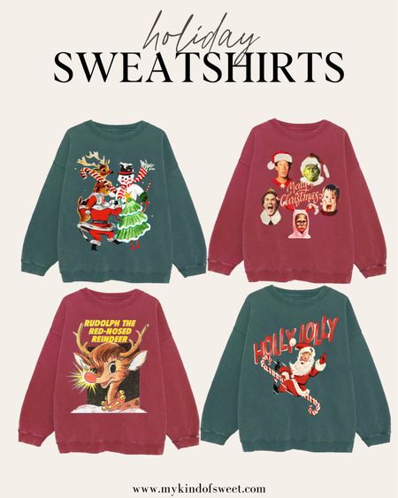 These holiday sweatshirts are the perfect addition to a comfy festive outfit! So many options to choose from!

#LTKHoliday #LTKfindsunder100 #LTKSeasonal