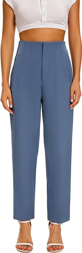 Kusogiay High Waist Dress Pant for Women Business Trousers Work Office Pants with Pockets | Amazon (US)
