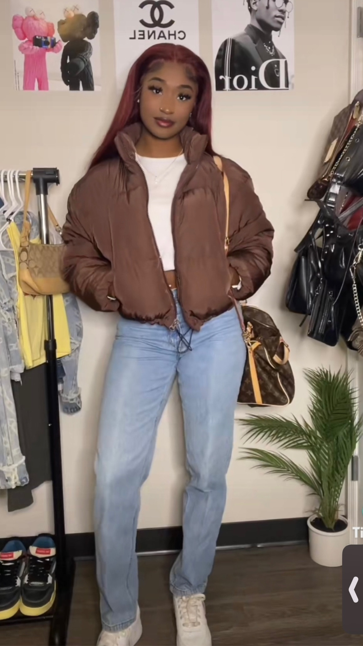 brown puffer jacket outfit idea for winter ❄️🤎  

#LTKunder100 #LTKstyletip #LTKGiftGuide