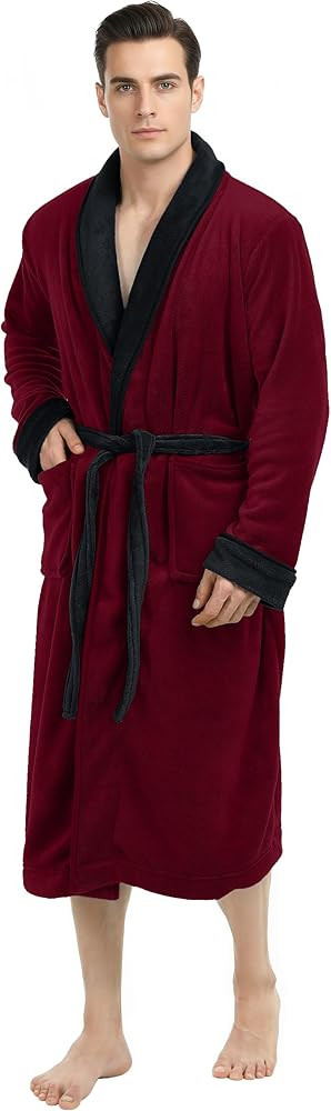NY Threads Mens Robe, Luxury Plush Fleece Mens Bathrobe, Spa Bath Robe for Men | Amazon (US)