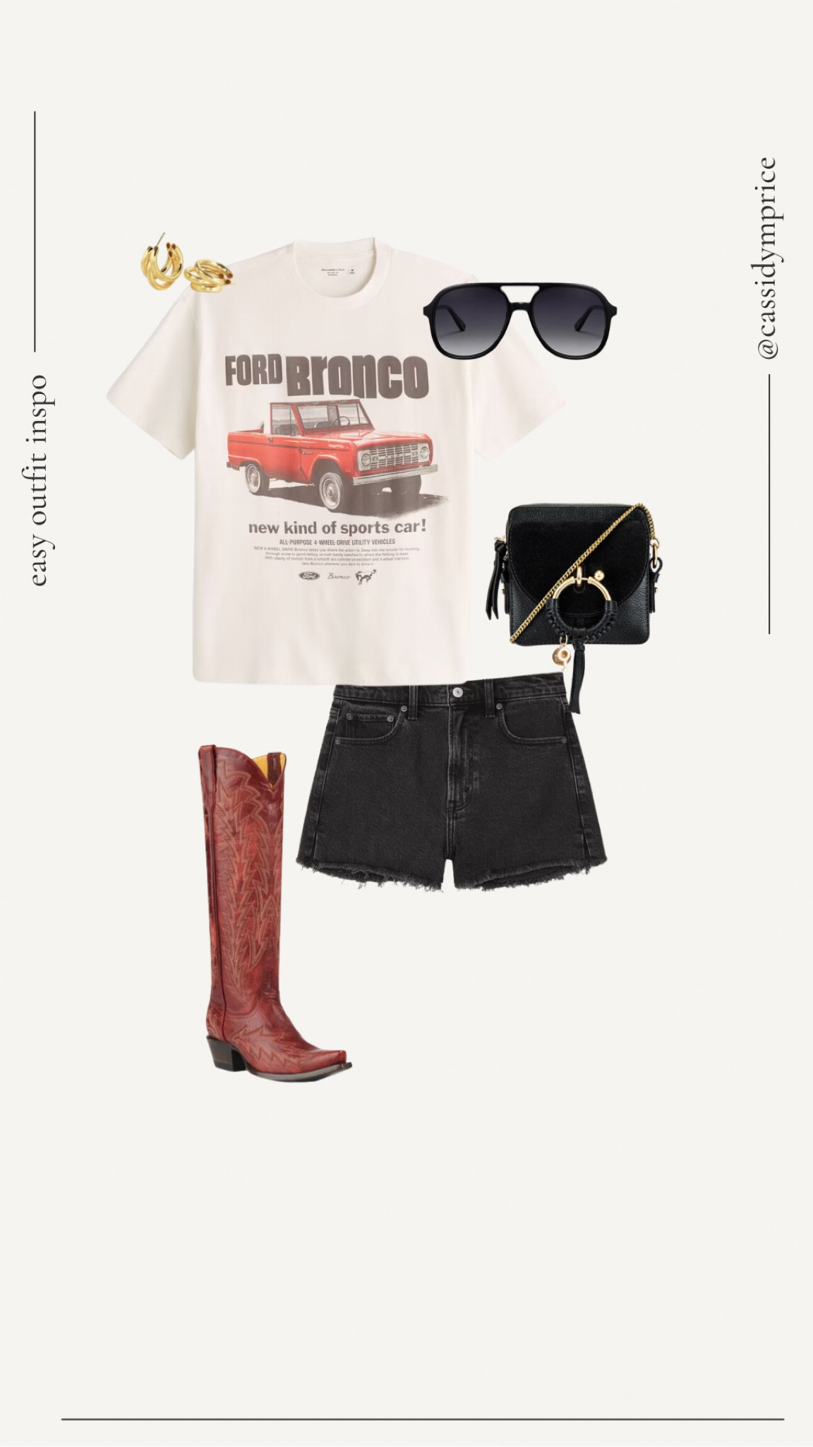 Graphic tee outfit inspo. Black denim shorts. Red cowgirl boots. Concert look  

#LTKshoecrush #LTKstyletip #LTKunder50