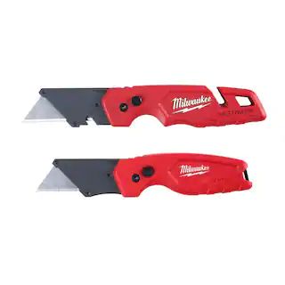 Milwaukee FASTBACK Folding Utility Knife with Blade Storage & Compact Folding Utility Knife with ... | The Home Depot