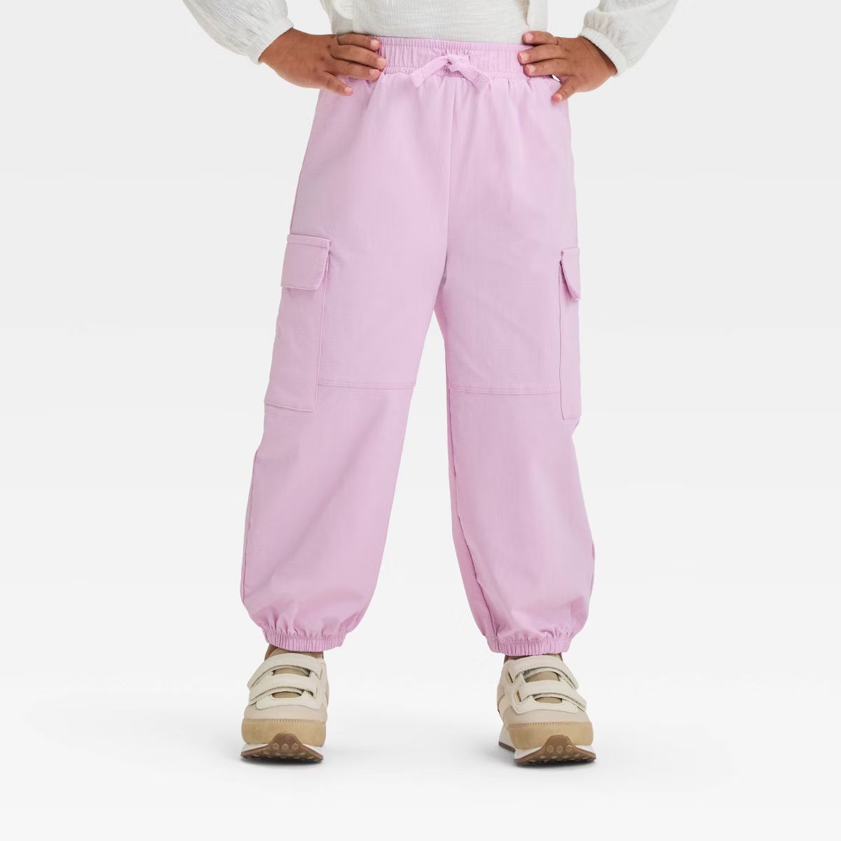 Grayson Mini Toddler Girls' Woven Cargo Jogger Pants - Pink | Target