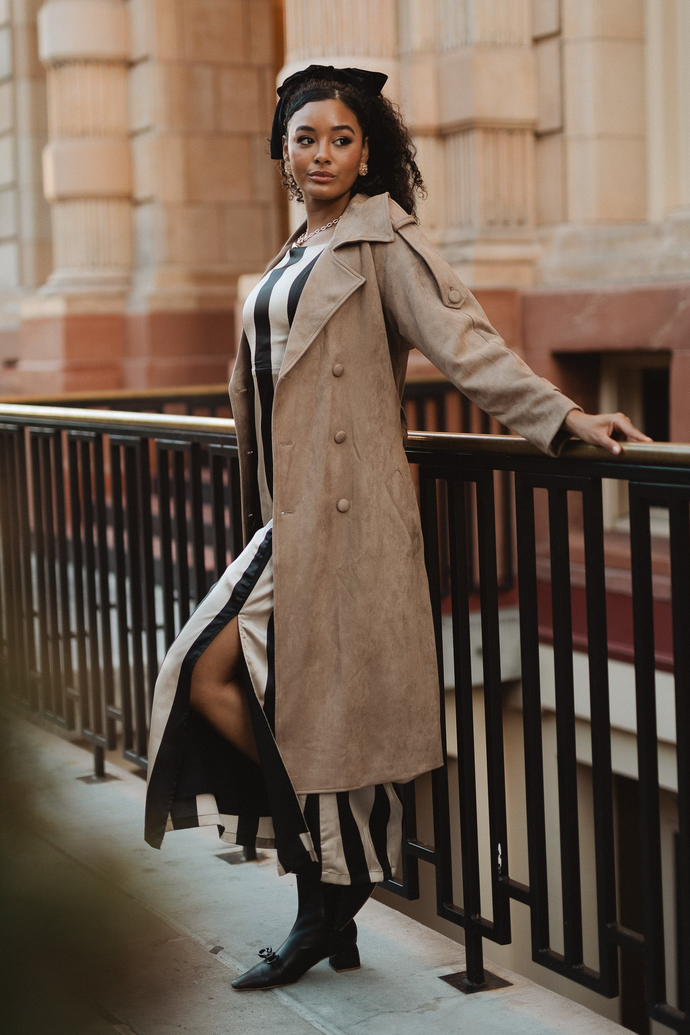 Holly Coat in Tan Suede | Ivy City Co