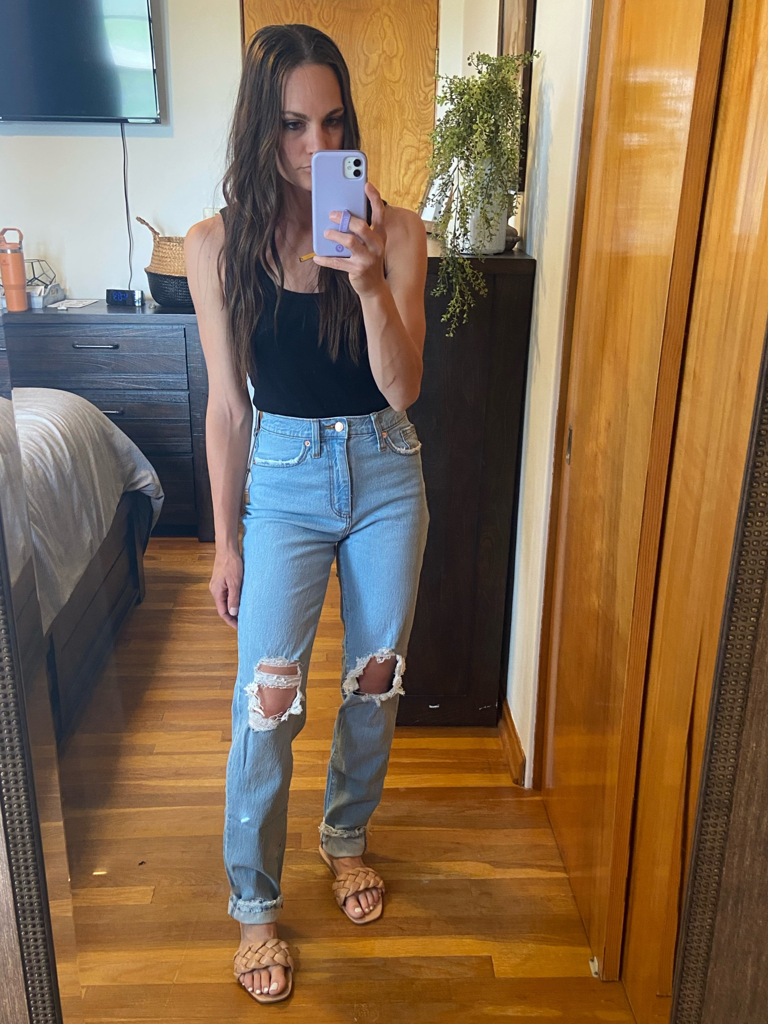 Target jeans wearing my TTS 2 & a long. Probably could have done the regular length. I’m 5’7” for ref. Size M bodysuit. Could have done a S. 

#LTKsalealert #LTKunder50