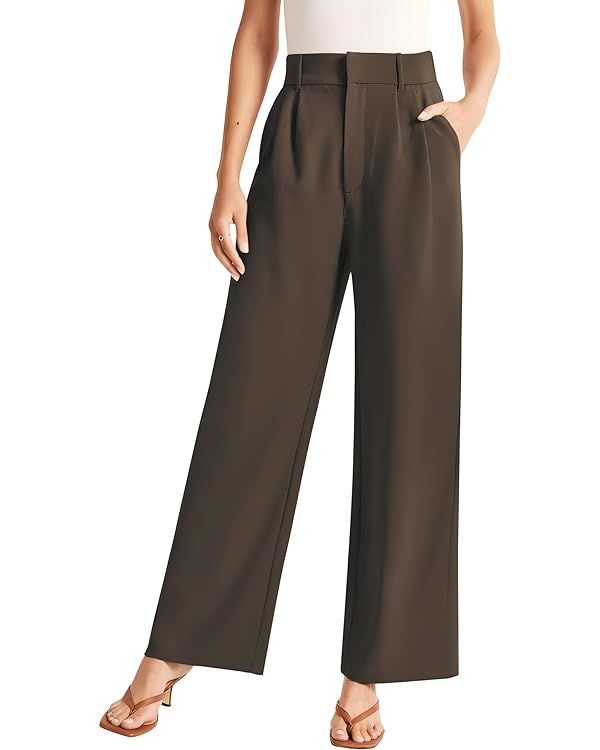 Sarin Mathews High Waisted Wide Leg Pants for Women Business Casual Dress Pant Palazzo Long Work ... | Amazon (US)
