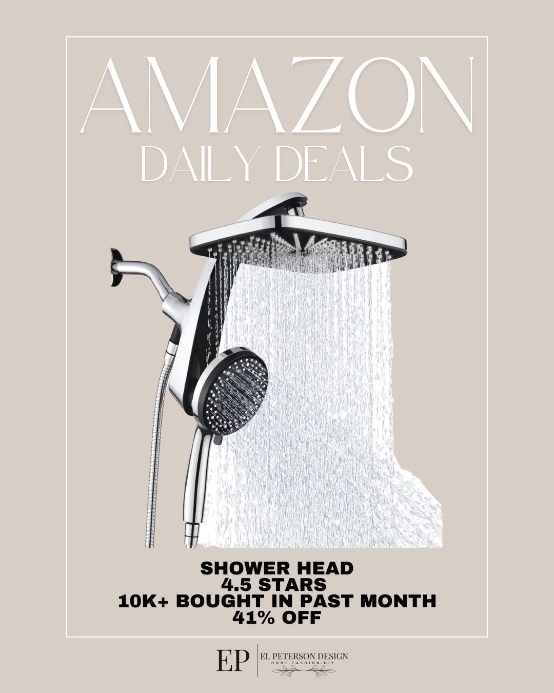 Amazon Daily Deals
Shower head 

#LTKSaleAlert #LTKHome
