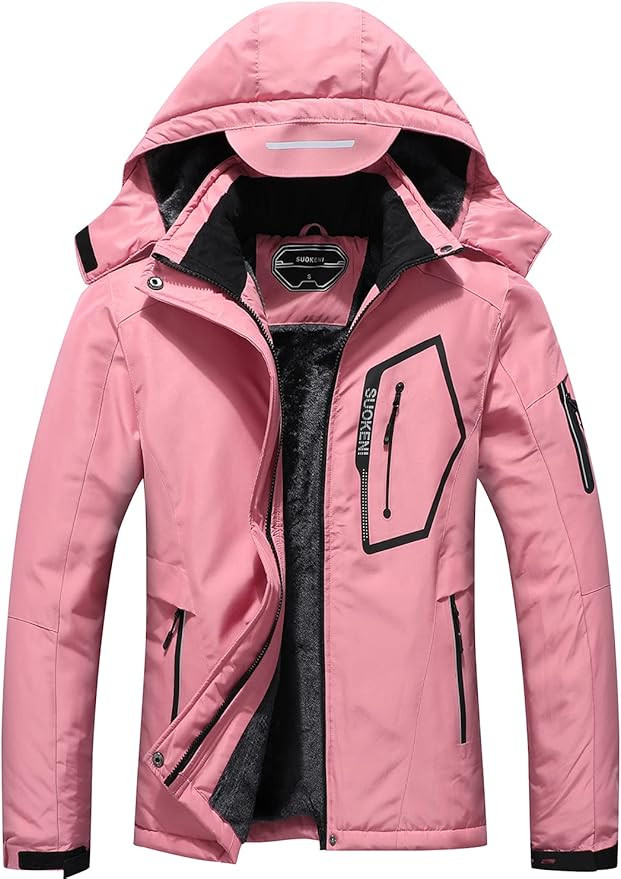 Women's Waterproof Ski Jacket Warm Winter Snow Coat Hooded Raincoat | Amazon (US)