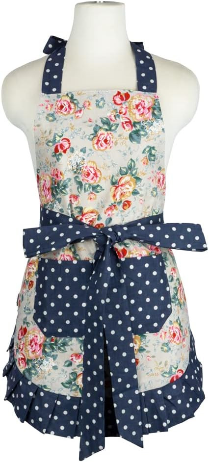 NEOVIVA Kitchen Apron for Women with Pockets, Double-layered Bib Aprons for Cooking, Baking, BBQ ... | Amazon (US)