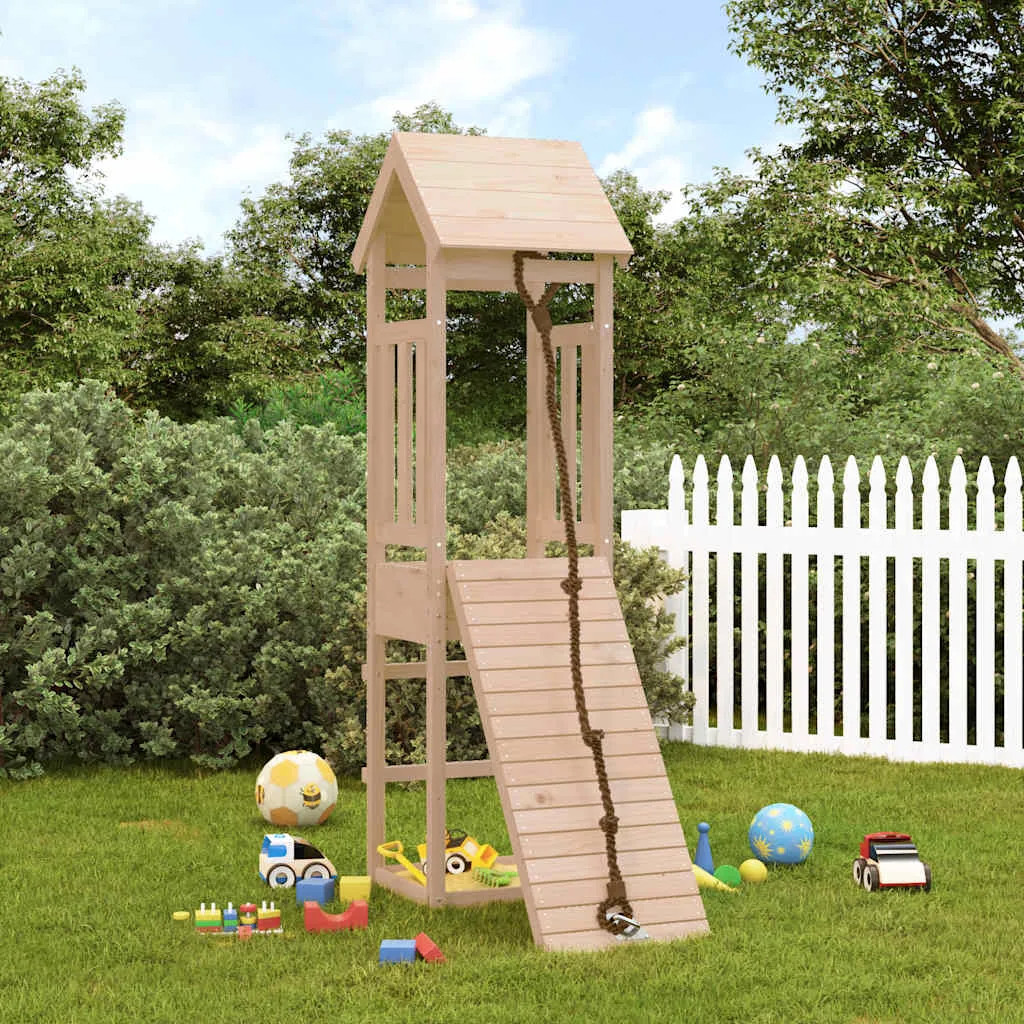 Outdoor Toys | Playhouse with Climbing Wall Solid Wood Pine | Berkfield Home | Debenhams UK