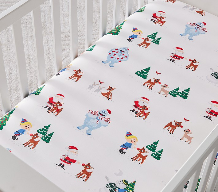 Rudolph® Organic Crib Fitted Sheet | Pottery Barn Kids
