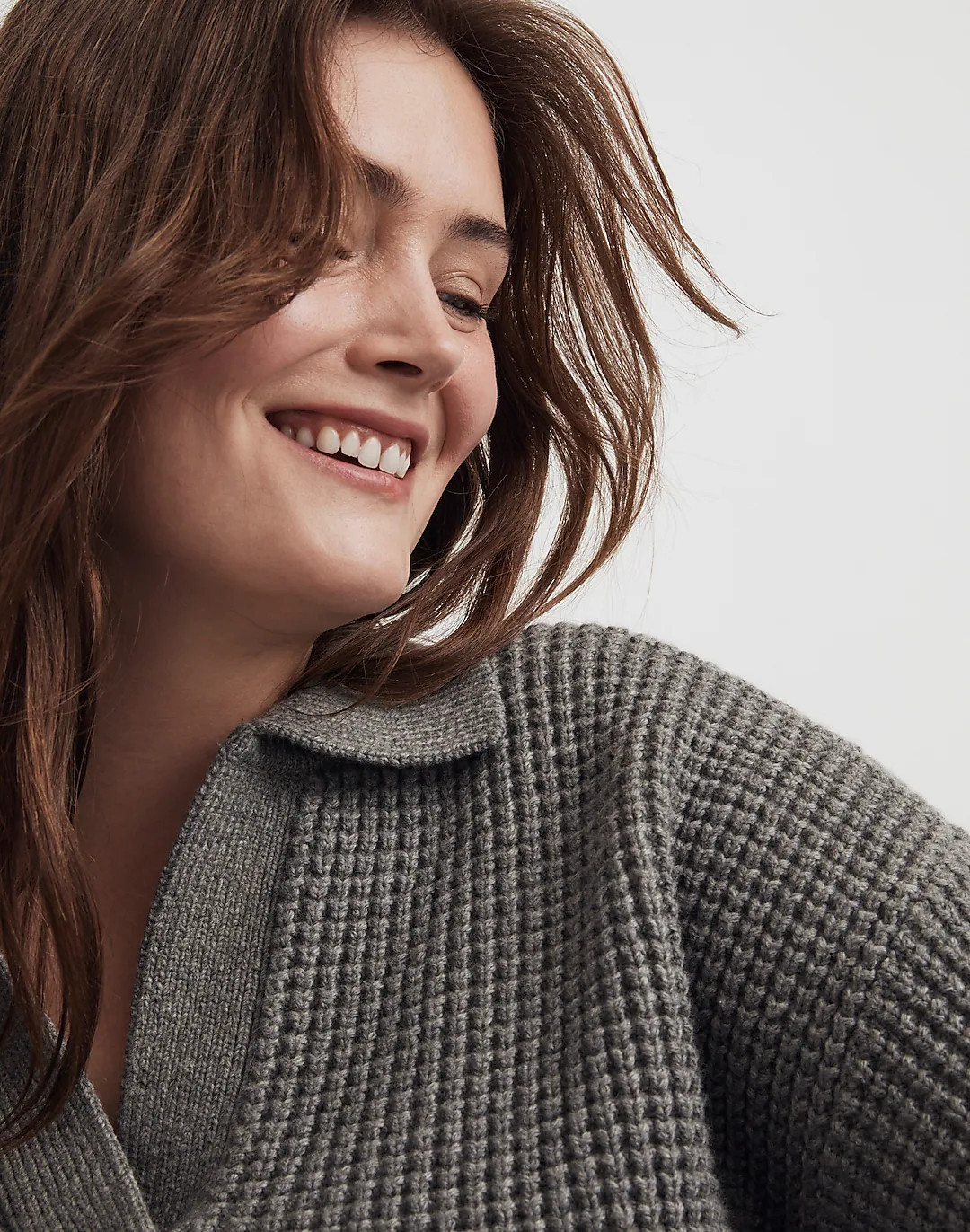 Plus Waffle-Knit Henley Sweater | Madewell