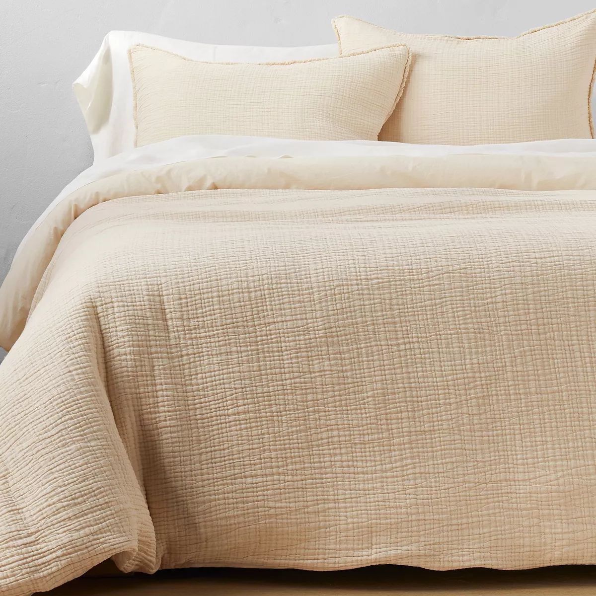 Textured Chambray Cotton Duvet Cover & Sham Set - Casaluna™ | Target