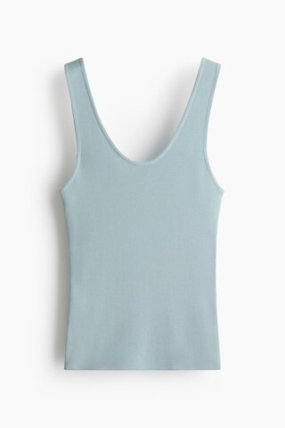 H & M - Knitted vest top - Turquoise | H&M (UK, MY, IN, SG, PH, TW, HK)