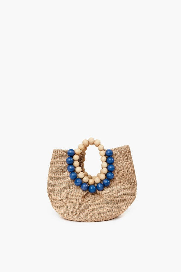 Blue And White Cueba Bead Bag | Tuckernuck (US)