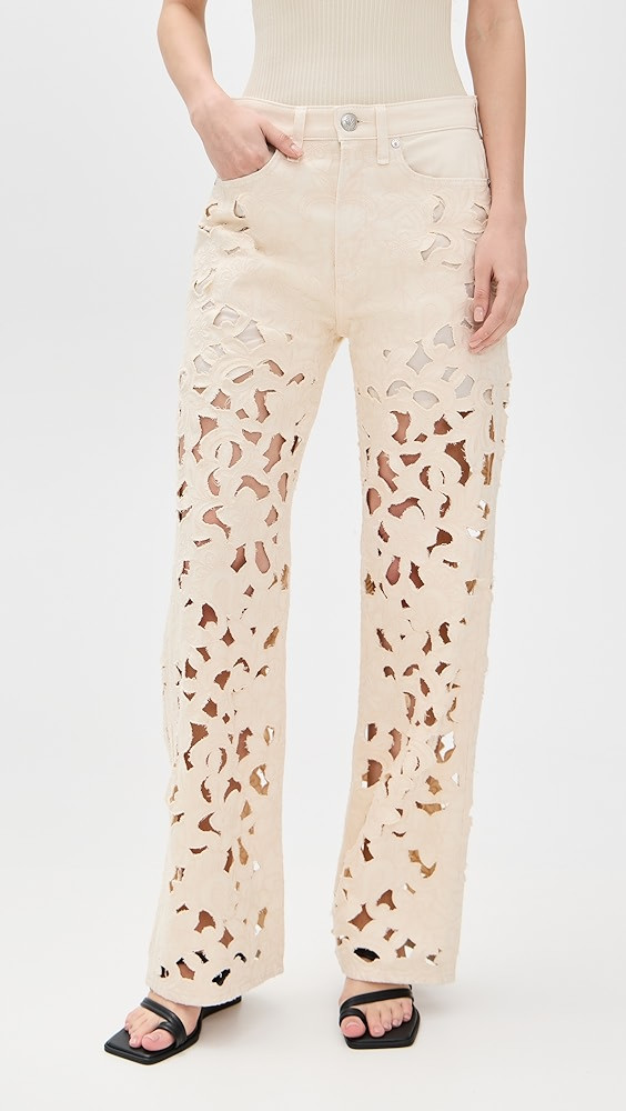 rag & bone Logan Wide Leg Floral Cutout Pants | Shopbop | Shopbop