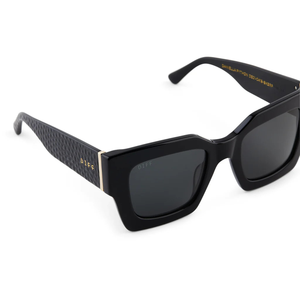 DANIELLA PYTHON - BLACK + GREY POLARIZED SUNGLASSES | DIFF Eyewear